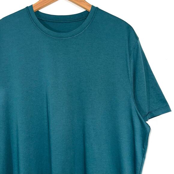 NWT CRZ Yoga Men’s Forest Green Cotton Blend Short Sleeve Tee Size XL - Picture 2 of 8